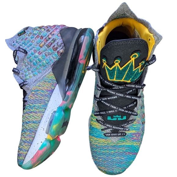 Nike LeBron 17 XVII "I Promise" Multicolor Basketball Shoes Size 11.5 - Picture 8 of 16